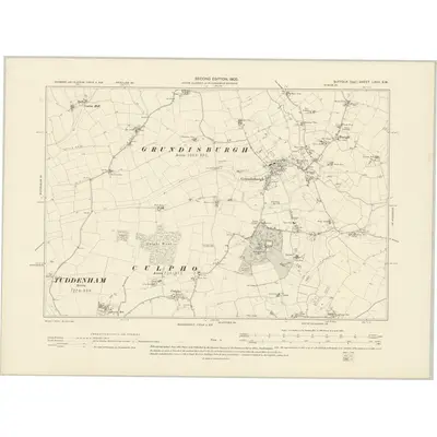 1902 Map of Suffolk LXVII.SW, 1905 Print