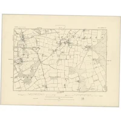 1881 Map of Suffolk LXVIII.NE, 1883 Print
