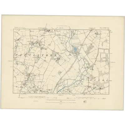 1881 Map of Suffolk LXVIII.NW, 1883 Print