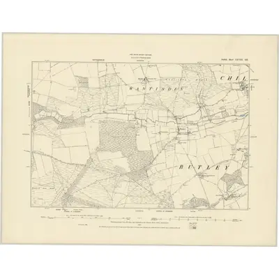 1881 Map of Suffolk LXVIII.SE, 1887 Print