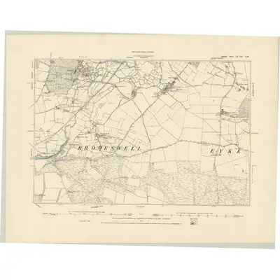 1881 Map of Suffolk LXVIII.SW, 1887 Print