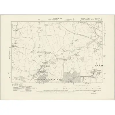 1924 Map of Suffolk LXX.SE, 1928 Print