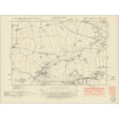 1946 Map of Suffolk LXX.SE, 1951 Print