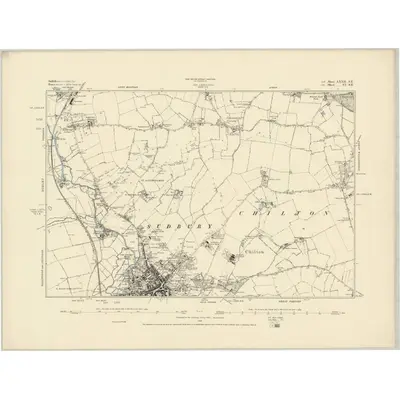 1876 Map of Suffolk LXXII.SE, 1886 Print
