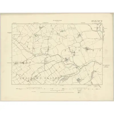 1876 Map of Suffolk LXXII.SW, 1887 Print