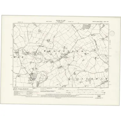 1924 Map of Suffolk LXXIV.NW, 1938 Print
