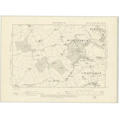1902 Map of Suffolk LXXIV.SE, 1905 Print
