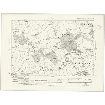 1924 Map of Suffolk LXXIV.SE, 1938 Print