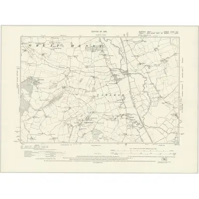 1924 Map of Suffolk LXXIX.SE, 1928 Print