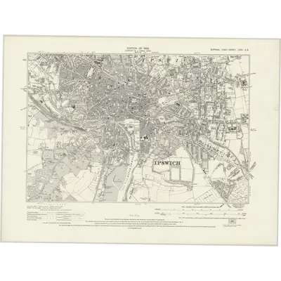 1924 Map of Suffolk LXXV.SE, 1928 Print