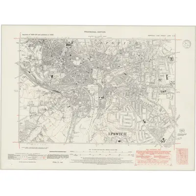 1938 Map of Suffolk LXXV.SE, 1947 Print