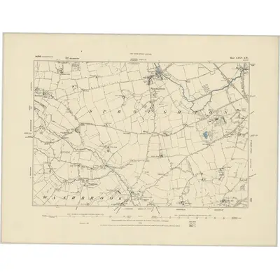 1881 Map of Suffolk LXXV.SW, 1886 Print