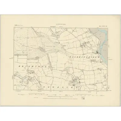 1881 Map of Suffolk LXXVI.SE, 1885 Print