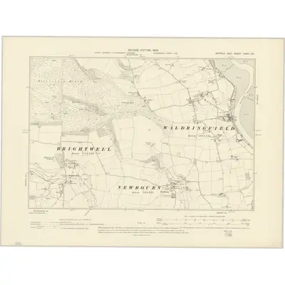 1902 Map of Suffolk LXXVI.SE, 1905 Print