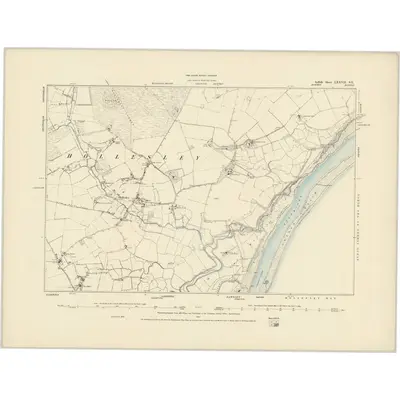 1880 Map of Suffolk LXXVII.SE, 1887 Print
