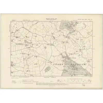 1902 Map of Suffolk LXXX.SE, 1904 Print