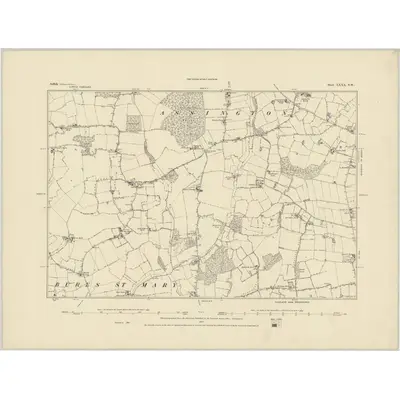 1885 Map of Suffolk LXXX.SW