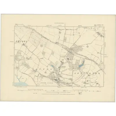 1881 Map of Suffolk LXXXIII.NW, 1884 Print