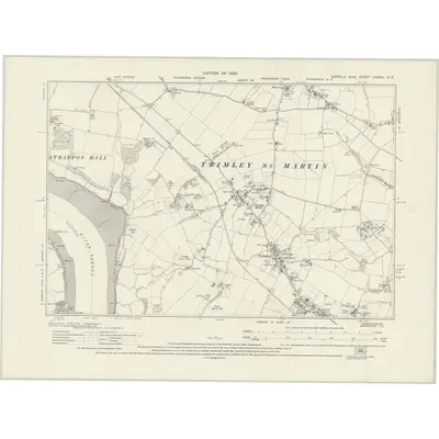 1924 Map of Suffolk LXXXIII.SE, 1928 Print