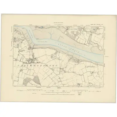 1881 Map of Suffolk LXXXIII.SW, 1887 Print