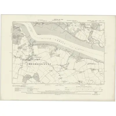 1924 Map of Suffolk LXXXIII.SW, 1928 Print