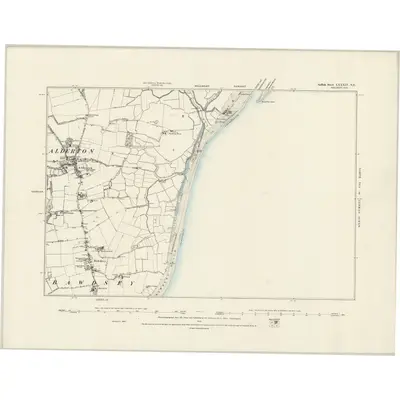 1880 Map of Suffolk LXXXIV.NE, 1888 Print