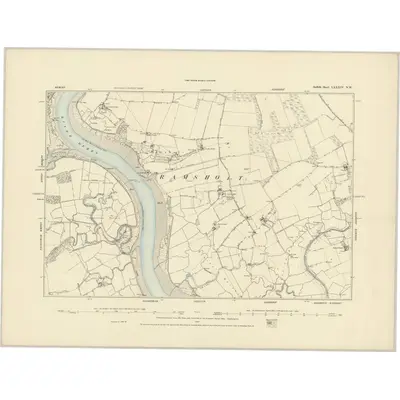 1880 Map of Suffolk LXXXIV.NW, 1886 Print