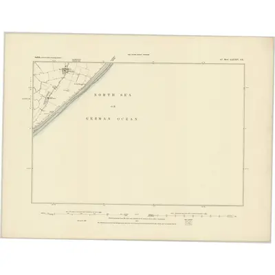 1880 Map of Suffolk LXXXIV.SE, 1886 Print
