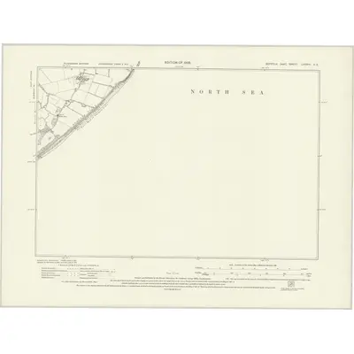 1925 Map of Suffolk LXXXIV.SE, 1928 Print