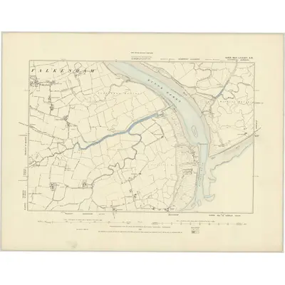 1880 Map of Suffolk LXXXIV.SW, 1887 Print