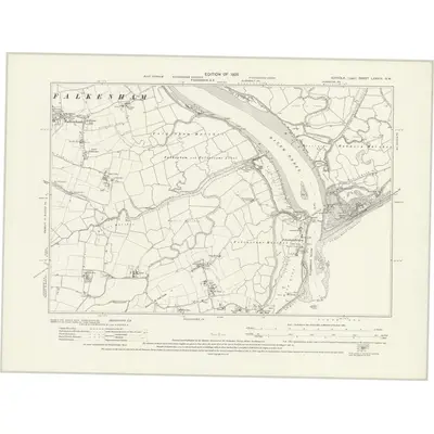 1924 Map of Suffolk LXXXIV.SW, 1928 Print