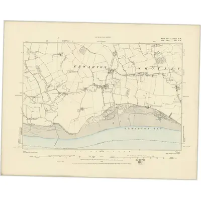1881 Map of Suffolk LXXXIX.NW, 1886 Print