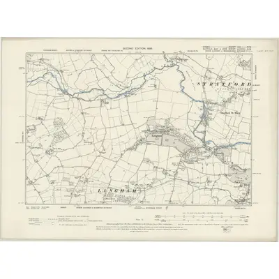 1896 Map of Suffolk LXXXVII.NW, 1898 Print