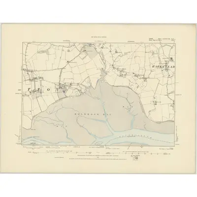 1875 Map of Suffolk LXXXVIII.NE, 1887 Print