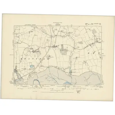 1875 Map of Suffolk LXXXVIII.NW, 1887 Print
