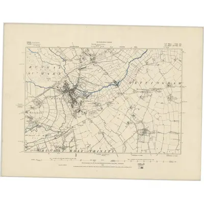 1882 Map of Suffolk VIII.SE, 1884 Print