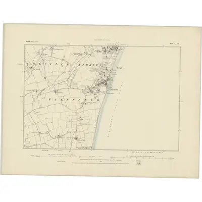 1882 Map of Suffolk X.SE, 1884 Print