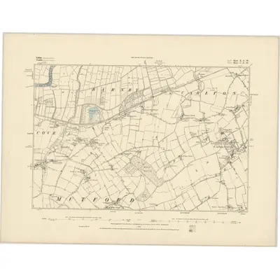 1882 Map of Suffolk X.SW, 1884 Print