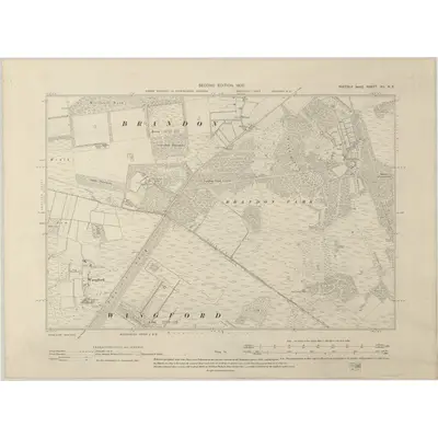 1903 Map of Suffolk XII.NE, 1905 Print