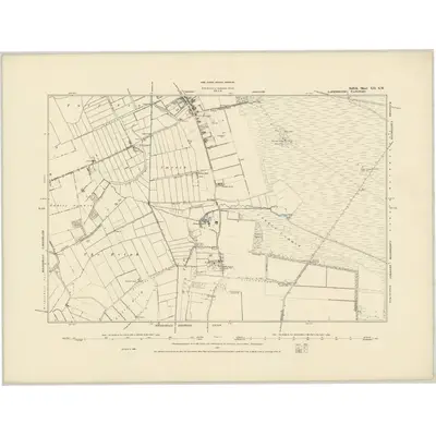 1881 Map of Suffolk XII.SW, 1887 Print
