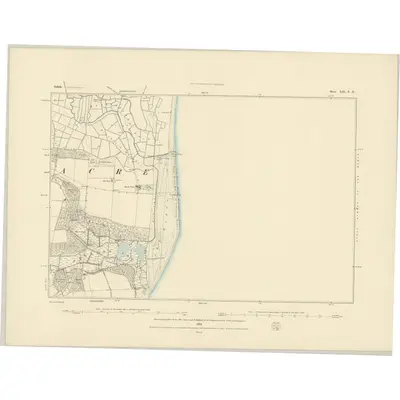 1882 Map of Suffolk XIX.SE, 1883 Print