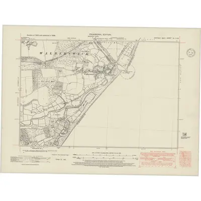 1938 Map of Suffolk XL.NW, 1948 Print