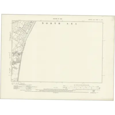 1925 Map of Suffolk XL.SW, 1928 Print