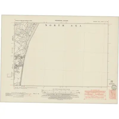 1946 Map of Suffolk XL.SW, 1951 Print