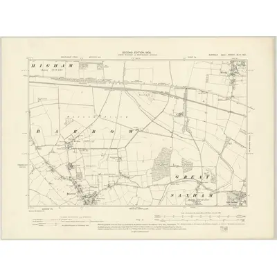 1903 Map of Suffolk XLIII.NE, 1905 Print
