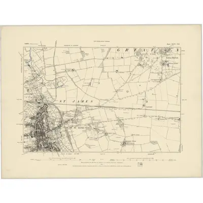 1882 Map of Suffolk XLIV.NE, 1885 Print