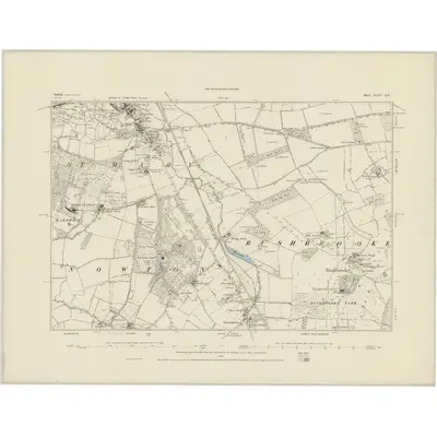 1882 Map of Suffolk XLIV.SE, 1884 Print