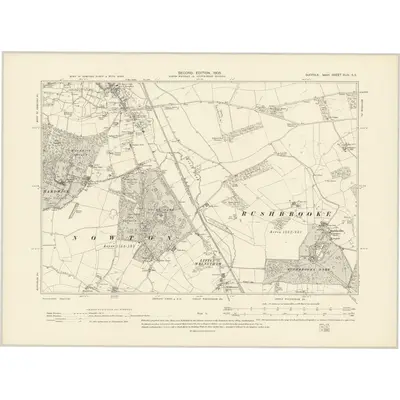 1903 Map of Suffolk XLIV.SE, 1905 Print