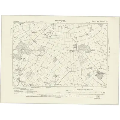 1925 Map of Suffolk XLIX.NE, 1928 Print