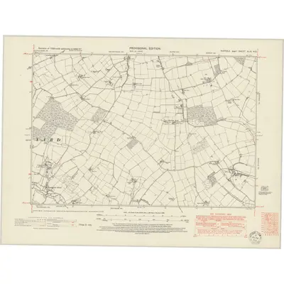 1946 Map of Suffolk XLIX.NE, 1950 Print